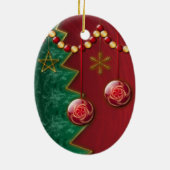 Fractal Celebration kerstversiering Keramisch Ornament (Achterkant)