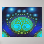 Fractal Celestial Forest Fine Abstract Art Poster (Voorkant)