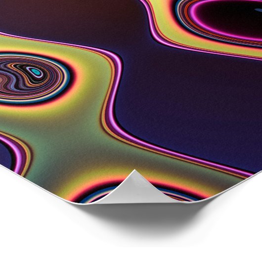 Fractal Cell Patroon Poster (Hoek)