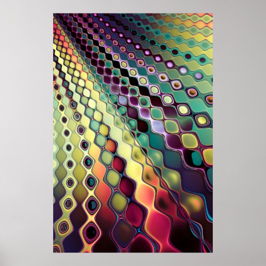 Fractal Cell Patroon Poster (Voorkant)