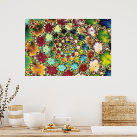 Fractal Cells - Fractal Poster (Keuken)