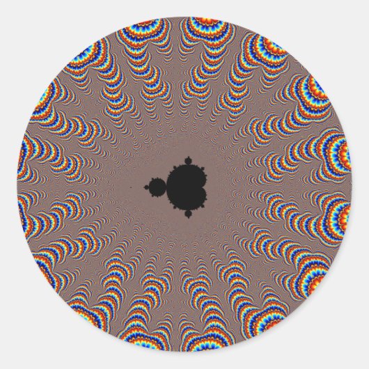 Fractal Central - Fractal Art Ronde Sticker (Voorkant)