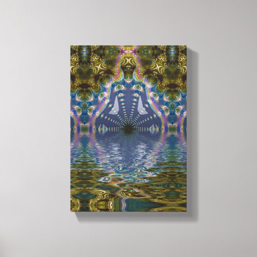 Fractal Chakra Yoga Meditation Wrapped Canvas (Voorkant)