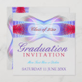 Fractal Champagne Dreams Afstuderen Invitation Kaart (Voorkant / Achterkant)