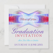 Fractal Champagne Dreams Afstuderen Invitation Kaart (Voorkant)