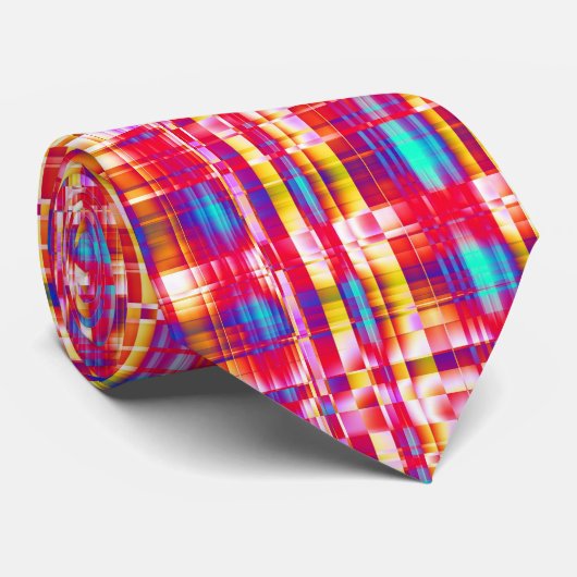 Fractal Check Stropdas (Opgerold)