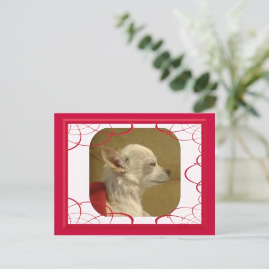 Fractal Chihuahua Briefkaart (Staand voorkant)