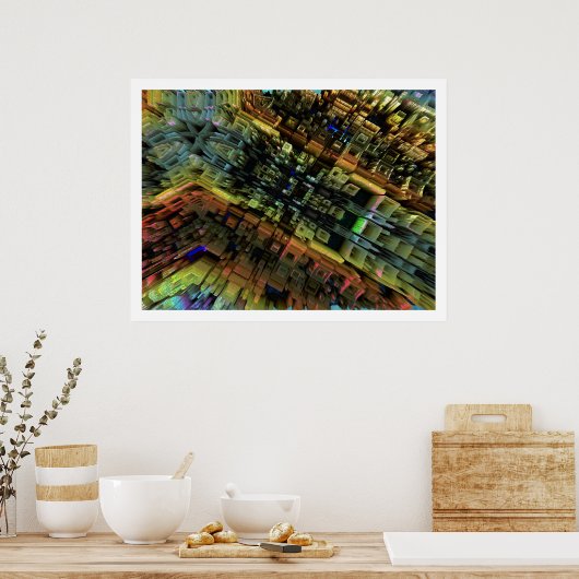 Fractal City Poster (Keuken)