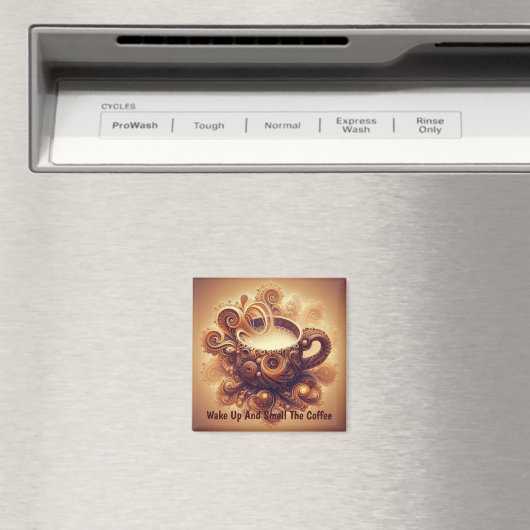 Fractal Coffee Reverie Magneet (Insitu (Vaatwasser))