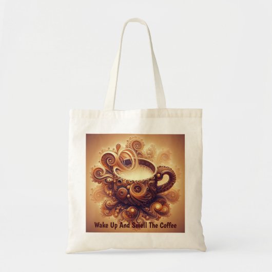 Fractal Coffee Reverie Tote Bag (Voorkant)