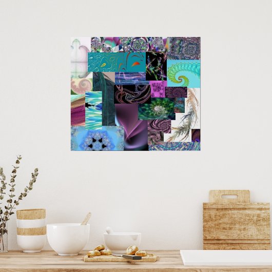 Fractal Collage—Braid Print (Keuken)