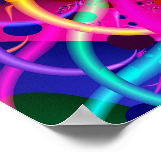 Fractal Color 10 Abstract Art Poster (Hoek)