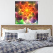 Fractal Color Vortex Canvas Afdruk (Insitu (Slaapkamer))