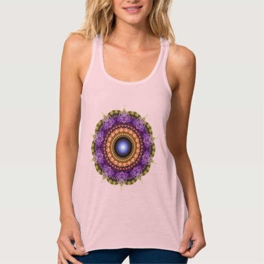 Fractal colorful mandala tanktop (Voorkant)