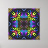 Fractal Colors Geometric Art Canvas (Voorkant)