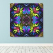 Fractal Colors Geometric Art Canvas Afdruk (Insitu (Houten vloer))