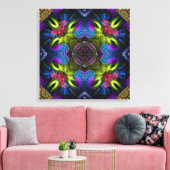 Fractal Colors Geometric Art Canvas Afdruk (Insitu (Woonkamer))