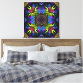 Fractal Colors Geometric Art Canvas Afdruk (Insitu (Slaapkamer))