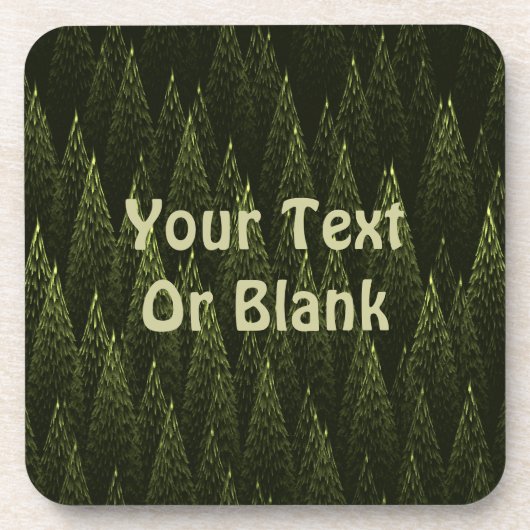 Fractal Conifer Forest Bier Onderzetter (Voorkant)