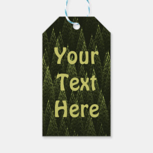 Fractal Conifer Forest Cadeaulabel