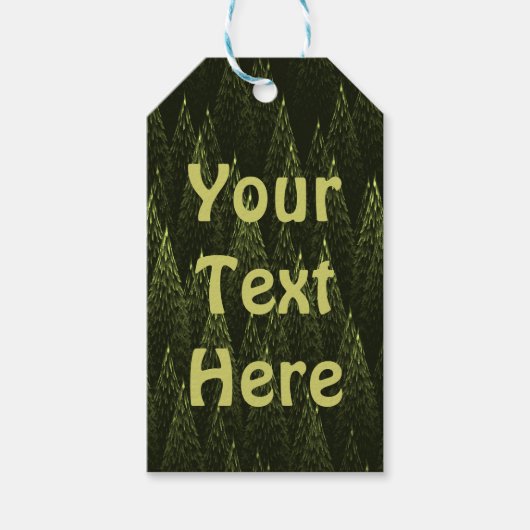 Fractal Conifer Forest Cadeaulabel (Voorkant)