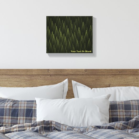 Fractal Conifer Forest Canvas Afdruk (Insitu (Slaapkamer))