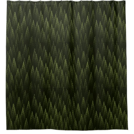Fractal Conifer Forest Douchegordijn (Voorkant)