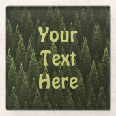 Fractal Conifer Forest Glazen Onderzetter (Voorkant)