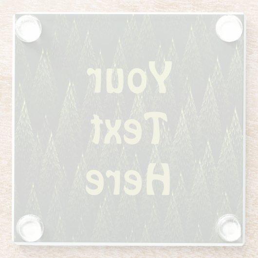 Fractal Conifer Forest Glazen Onderzetter (Achterkant)