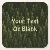 Fractal Conifer Forest Kartonnen Onderzetters (Voorkant)