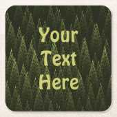 Fractal Conifer Forest Kartonnen Onderzetters (Voorkant)