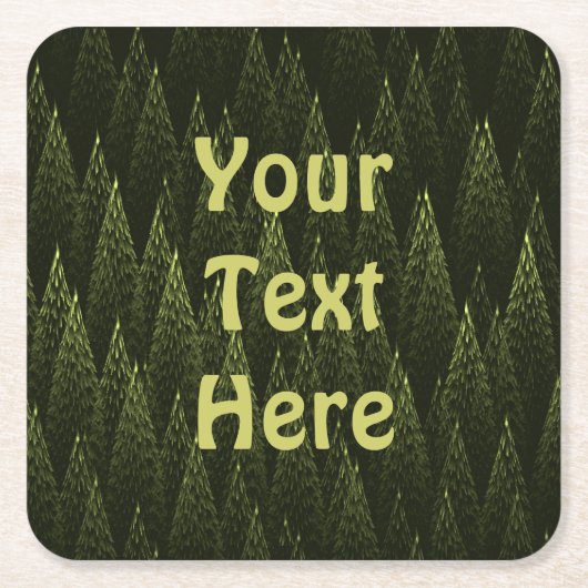 Fractal Conifer Forest Kartonnen Onderzetters (Voorkant)