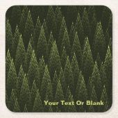 Fractal Conifer Forest Kartonnen Onderzetters (Voorkant)