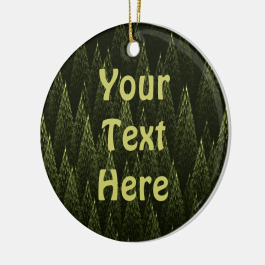 Fractal Conifer Forest Keramisch Ornament (Links)