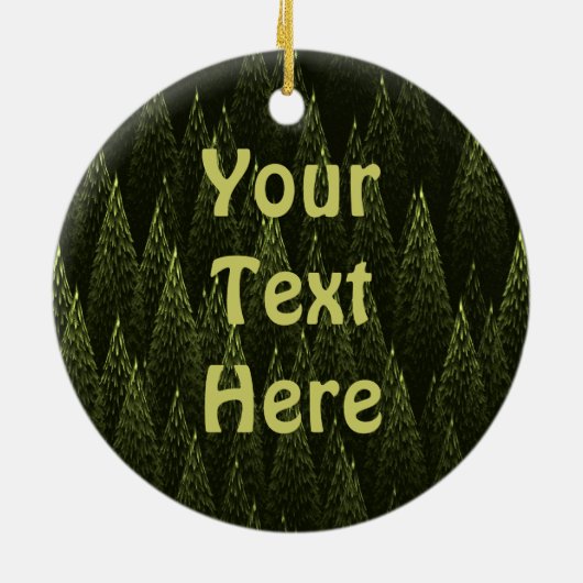 Fractal Conifer Forest Keramisch Ornament (Achterkant)