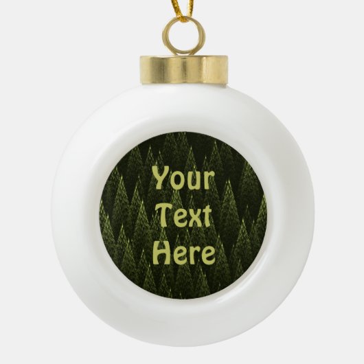 Fractal Conifer Forest Keramische Bal Ornament (Voorkant)