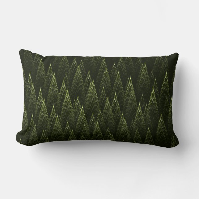 Fractal Conifer Forest Kussen (Voorkant)