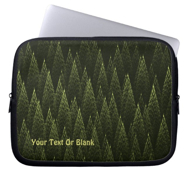 Fractal Conifer Forest Laptop Sleeve (Voorkant)