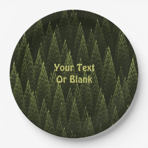 Fractal Conifer Forest Papieren Bordje