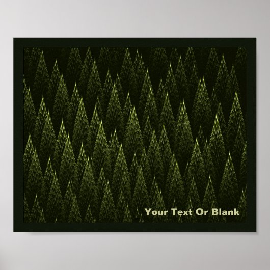 Fractal Conifer Forest Poster (Voorkant)