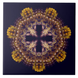 Fractal cross mandala tegeltje