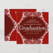 Fractal Curtain Afstuderen Invitation Kaart (Voorkant / Achterkant)