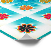Fractal Daisies-patroon Poster (Hoek)