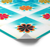 Fractal Daisies Patroon Poster (Hoek)