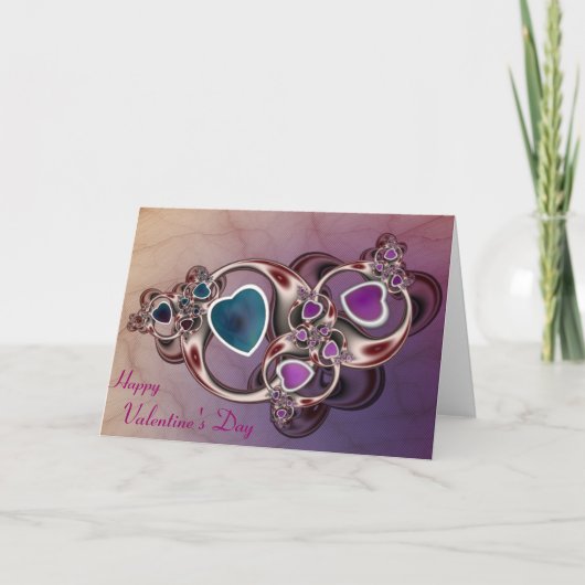 Fractal de Kaart van de Valentijnsdag van Harten (Voorkant)