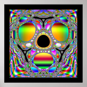 Fractal Death Mask of Tutankhamun Poster