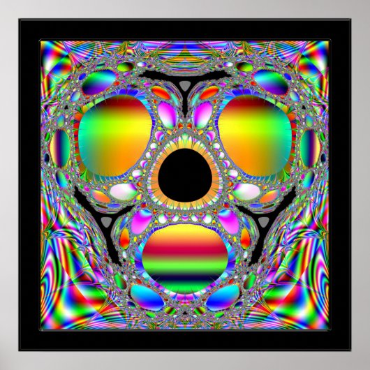 Fractal Death Mask of Tutankhamun Poster (Voorkant)