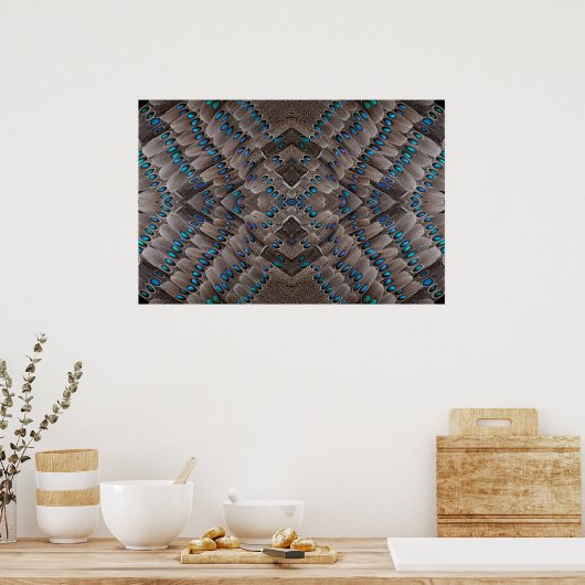Fractal Design Pheasant Feather Poster (Keuken)