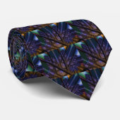 Fractal digital art stropdas (Opgerold)