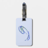 Fractal - Dolphin Bagagelabel (Achterkant verticaal)